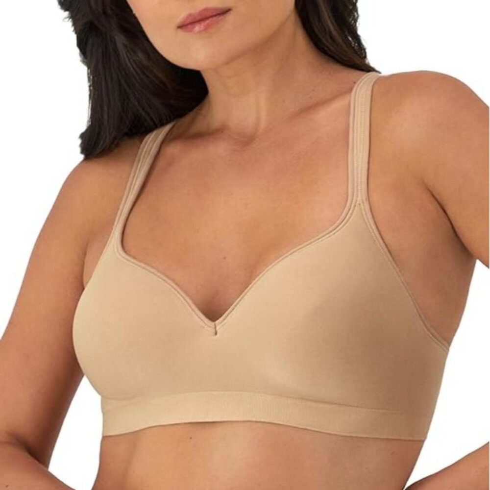 BALI Comfort Revolution Nude Full-Coverage Wirefree, Seamless Bra Size 34D, NWT - Picture 2 of 10